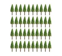 Lot de 40 arbres miniatures en plastique pour diorama de chemin de fer et jeux de guerre miniatures en plastique pour mises en page et modèles décoratifs (H 3,5 cm)
