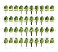 Lot de 40 arbres miniatures en plastique pour paysage de diorama ferroviaire à l'échelle 1 100, idéal pour ajouter du réalisme à des scènes de train miniature