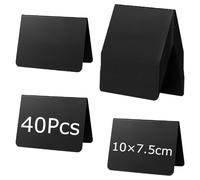 Lot de 40 Ardoises Effaçables, Esforzarse de type V, Numéros de Tables, Nombre de Tables, Étiquettes de Prix, Tableau pour la Fête de Mariage du Café Buffet Gastronomique (10 x 7,5 cm)