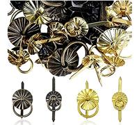 Lot de 40 attaches parisiennes en métal avec anneaux de tirage, petites attaches décoratives en papier, pour bricolage, scrapbooking