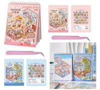 Lot de 40 autocollants 3D amusants pour maison - Livre de collection pour enfants - Créez votre propre café, mofa cabine, librairie, magasin de fleurs Xiaomao - Thérapie pour adultes - Soulagement du
