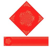 Lot de 40 autocollants muraux en papier xuan rouge - Décoration du Nouvel An - Chunlian chinois - Calligraphie chinoise Xuan - Papier rouge - Décoration (WuFuLinMen)