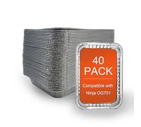 Lot de 40 bacs d'égouttement en aluminium pour barbecue Ninja OG701 Woodfire - Bac à graisse également compatible avec Weber Spirit, Genesis, Q Series Grill