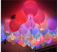 Lot de 40 ballons lumineux LED phosphorescents 10 à 24 heures pour fournitures de fête sombres, anniversaires, décorations de Noël, à remplir à l'hélium et à l'air (RVB)