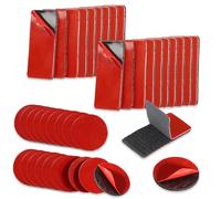 Lot de 40 bandes auto-agrippantes avec dos adhésif, ruban auto-agrippant imperméable (8,1 x 3,1 cm et 5,97 cm), autocollants rectangulaires et ronds pour une application multi-scénario