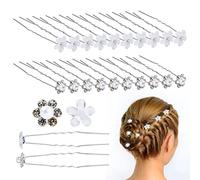 Lot de 40 barrettes à cheveux de base et barrettes à cheveux, barrettes à cheveux et barrettes à cheveux, bijoux de mariée, strass perle pour fête de mariage, anniversaire de mariage commémoratif