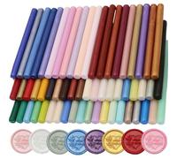 Lot de 40 bâtons de cire pour tampon WaxSeal - Couleurs assorties - Pour pistolet à cire - Mini Wax - Couleurs mélangées - Idéal pour invitations de mariage (60)