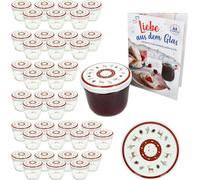 lot de 40 bocaux de 230 ml + couvercle Twist-Off TO82 Cerf + carnet