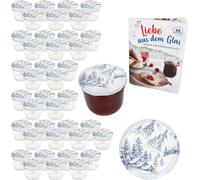 lot de 40 bocaux en verre renversé 230ml TO82 Alpen Couvercle DiamantSucre-Recette
