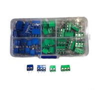 Lot de 40 bornes à vis KF301 2P/3P, 5,0 mm, bloc de terminaux PCB, 6 A 150 V, pour 18-26 AWG, pour Arduino et pour Raspberry Pi, pour ports GPIO