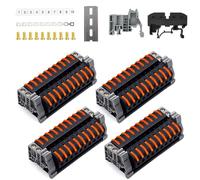 Lot de 40 bornes de rangée pour rail à chapeau - 0,08-4 mm² PCT-211