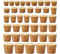 Lot de 40 bouchons en liège coniques en bois, 8 tailles, bouchons de bouteille de vin coniques en bois, bouchons de rechange pour bouteilles de vin, bière, travaux manuels