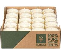 Lot de 40 bougies chauffe-plat colza dans un étui transparent - Durée de combustion : 7 heures - Briquet Dittmeier - Bougies chauffe-plat écologiques - Bougies chauffe-plat durables
