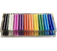 Lot de 40 Bougies parfumées d'encens de Jardin - Couleurs Assorties - pour Lancer des carillons, Sorts, rituels, guérison, Travail Magique et Jeu de Cire. Set of 40 Assortiment