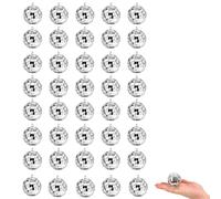 Lot de 40 boules disco décoratives - Petites boules disco - Pour plusieurs scénarios - Pour sapin de Noël, mariage, fête d'anniversaire, décoration avec effet lumineux (argenté-1)
