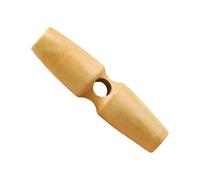 Lot de 40 boutons à bascule en bois naturel, boutons de rechange en corne en bois à trou unique, en forme d'olive, boucle à coudre pour loisirs créatifs, accessoires de vêtements, beige, 35 mm