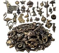 Lot de 40 breloques Alice au pays des merveilles en alliage bronze antique Alice au pays des merveilles pour la fabrication de bijoux
