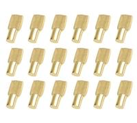 Lot de 40 broches d'étagère dorées en métal en forme de cuillère pour armoires, bibliothèques (5 mm)