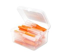 Lot de 40 brosses interdentaires en fil dentaire Push-Pull Brosse à dents Outil d'hygiène bucco-dentaire ménage voyage vacances Orange 0,6 mm
