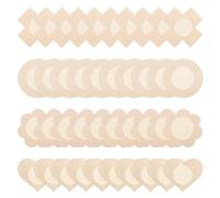 Lot de 40 cache-tétons jetables en satin - 4 styles - Autocollants non visibles - Pour femmes et filles, couleur chair, taille unique