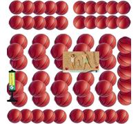Lot de 40 café Ballon Basket, Mini Ballon de Basket avec Pompe, Balle Rebondissantes Enfant Gonflable, pour Panier de Basket Enfant Intérieur et Extérieur-16CM,Pool Beach Party fournitures