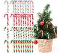 Lot de 40 Canne de Bonbons de Noël, Mini Sucre d'orge pour Sapin à Suspendre, Canne à Sucre Deco Noel, Décorations De Noël Candy Cane, Cadeau de Noël de Décoration de Maison (40 pcs)