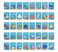 Lot de 40 Carte d'Affirmation, Notes Inspirantes Cartes d'Affirmations Positives Notes en Papier Surs Animaux pour Enfants et Adolescents Amélioration Personnelle Encouragement Perso Lennel