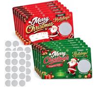 Lot de 40 cartes à gratter de Noël avec autocollants | Cartes à gratter de Noël avec autocollants à gratter pour révéler amusement, surprises cadeaux et activités de vacances
