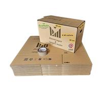 Lot de 40 Cartons de Déménagement, 50 x 30 x 30 cm, 41L, avec Poignées Renforcées et Ruban Adhésif 68 (41)