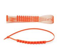 Lot de 40 chaînes de pneu antidérapantes d'urgence universelles pour voiture - Ajustement universel - Sécurité neige - Tendons épais (orange)
