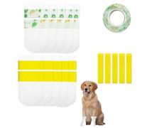 Lot de 40 chaussettes jetables pour chie, bottes imperméables pour pattes blessées chaussettes antidérapantes pour chien bandages pour pattes de chien pour éviter le léchage (grande taille)