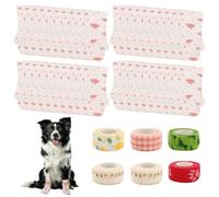Lot de 40 chaussons jetables pour protection des pattes, 6 rouleaux de bandage auto-adhésif réglable, chaussures pour chien pour trottoir chaud, marche, randonnée, récupération, protections de pattes
