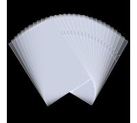 Lot de 40 Chemise Plastique A4 Transparent,Dossiers Pochette Plastiques,180 Microns,Pochettes Coins A4 en Polypropylène Pour le Bureau de L'école