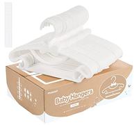 Lot de 40 cintres en Plastique antidérapants Ultra Fins Blancs avec 3 Sangles de Suspension en Plastique,cintres vêtements de bébé,ceintre pour Enfants