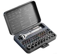 Lot de 40 clés à cliquet avec porte-embout magnétique et mécanisme pivotant à 60 dents pour travaux de montage mécanique