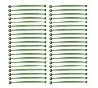 Lot de 40 clips pour piquet de 11 mm avec support de tige unique de jardin, anneaux de support pour cage d'amaryllis, pour tomates, orchidées, lys, pivoines, roses et bâtons de plantes d'intérieur