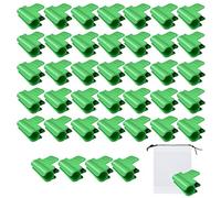 Lot de 40 clips pour serre de jardin,clips pour tube d'ombrage de jardin et 1 sac à cordon pour support saisonnier des plantes, filet à oiseaux, filet de jardin, accessoires en tissu d'ombrage (11 mm)