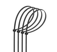 Lot de 40 colliers de serrage en nylon 3,6 x 250 mm noirs - Idéal pour le regroupement de câbles et les fixations dans les projets de bricolage et d'artisanat.