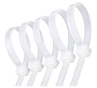 Lot de 40 Colliers de Serrage Nylon 3.6x200mm Autobloquants Câbles Avizar Blanc Blanc