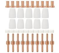 Lot de 40 consommables pour coupe-plasma à durée de vie prolongée pour PT31 LG40, buse en cuivre, kit de blindage d'électrode compatible avec la torche plasma à air CUT-40 CUT-50