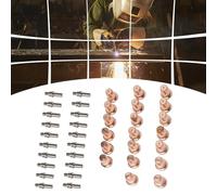 Lot de 40 consommables pour coupeur plasma : buses et électrodes de 0,0 mm et 0,1 mm (Ref 52582/51313P1.0/51313P1) pour torches IPT-60, PT60, PT40, IPT-40