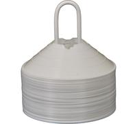 Lot De 40 Coupelles Extra Souples Avec Encoches Sporti France Sea Blanc