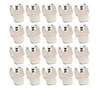 Lot de 40 crochets à griffes sans dommages pour cadres jusqu'à 18 kg - Crochets muraux pour miroirs artistiques, horloges, décoration de maison, bureau, finition argentée (20 pièces)