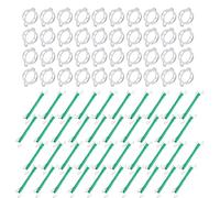 Lot de 40 crochets pour tomates avec ficelle, avec cordon et clips de support protégés contre les pinces, pour grimpantes et fleurs, pour fleurs, vignes, concombres, raisins, intérieur, jardin