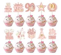Lot de 40 décorations de gâteau d'anniversaire 90e anniversaire Hello 90 Straight Outta 1936 pour Happy 90th Birthday Best Wishes 90 ans - Décoration de gâteau pour anniversaire, mariage, anniversaire