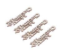 Lot de 40 décorations de sapin de Noël en panneau de densité avec mots de Noël