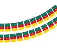 Lot de 40 drapeaux du Cameroun Guirlande Cameroun 11,4 m
