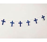 Lot de 40 drapeaux nationaux Finlande 14 x 21 cm Pandiui23 Blanc Patriotique Jour de l'Indépendance Extérieur Rectangulaire Polyester