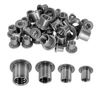 Lot de 40 écrous à souder en forme de T, 4 tailles 1/4"-20 5/16"-18 3/8"-16 1/2"-13, écrous à souder en acier au carbone, écrous à souder filetés, pour languette de montage de châssis en acier