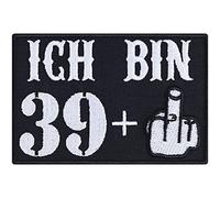 Lot de 40 écussons d'anniversaire drôles 39 + thermocollants 40 pièces majeur thermocollant 40 ans d'anniversaire pour hommes/femmes DIY Birthday Application pour blouson/gilet/jeans/sacs 90 x 60 mm